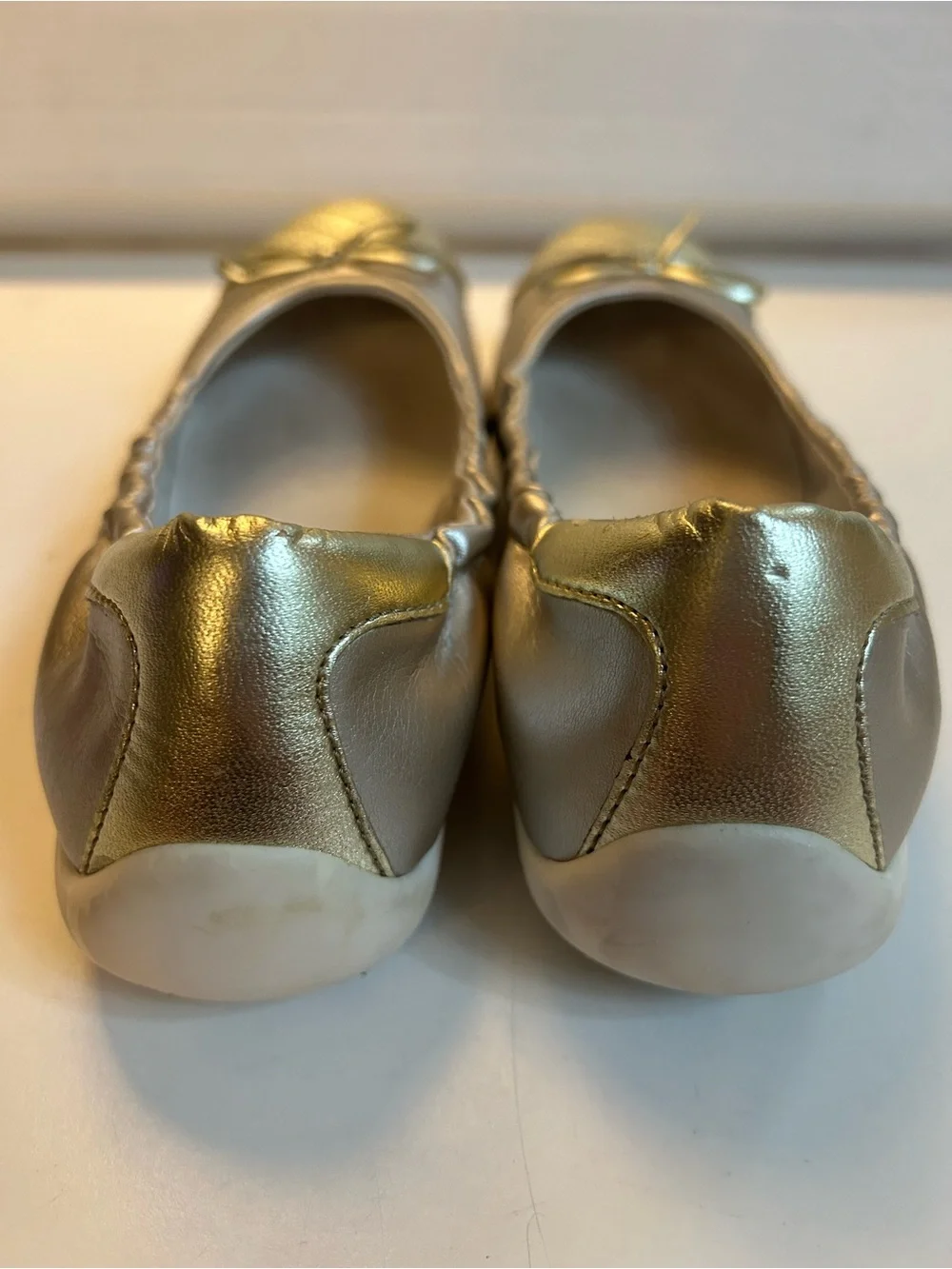 Naturino Metallic Gold/Silver Ballet Flats  Big Girls size 36 (US 4-4.5)
